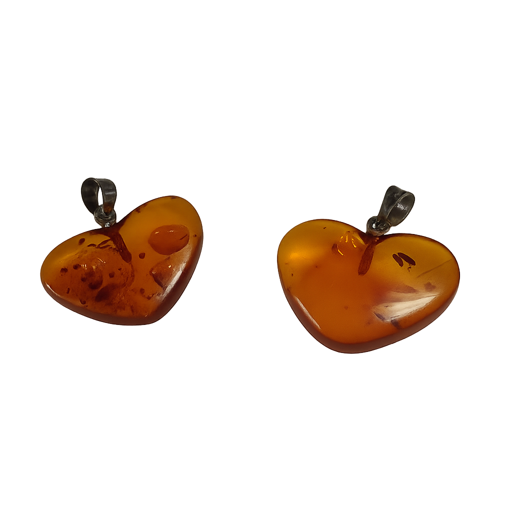 Ambre - Pendentif en coeur pour animaux