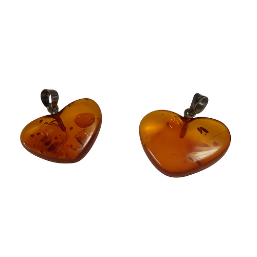 Ambre - Pendentif en coeur pour animaux