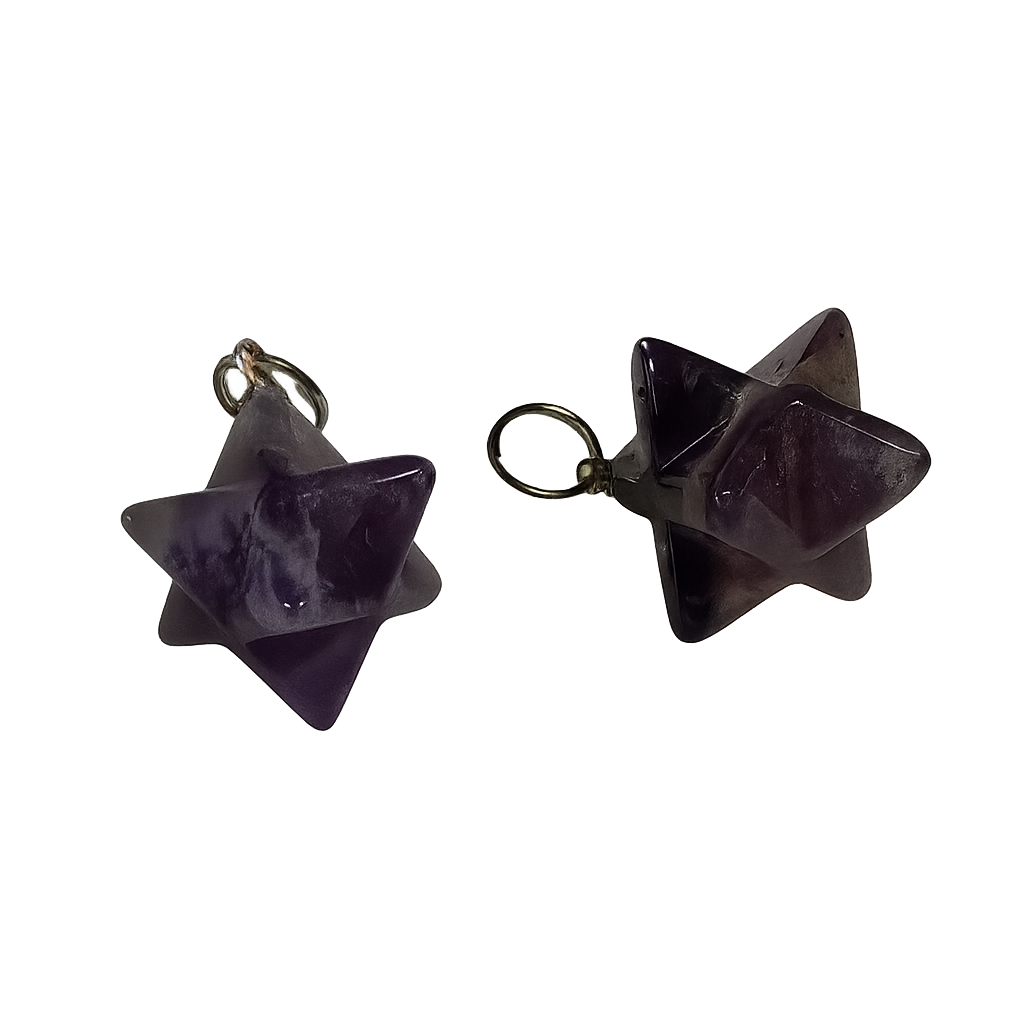 Améthiste - Pendentif Merkaba pour animaux