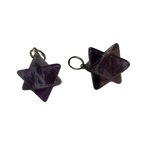 Améthiste - Pendentif Merkaba pour animaux