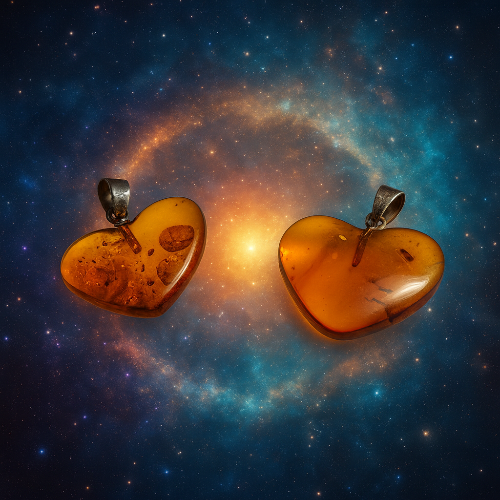 Ambre - Pendentif en coeur pour animaux