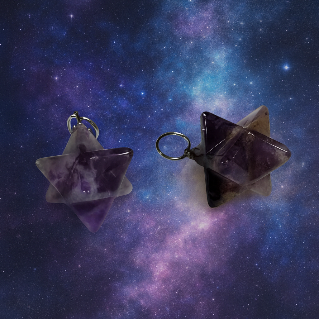 Améthiste - Pendentif Merkaba pour animaux