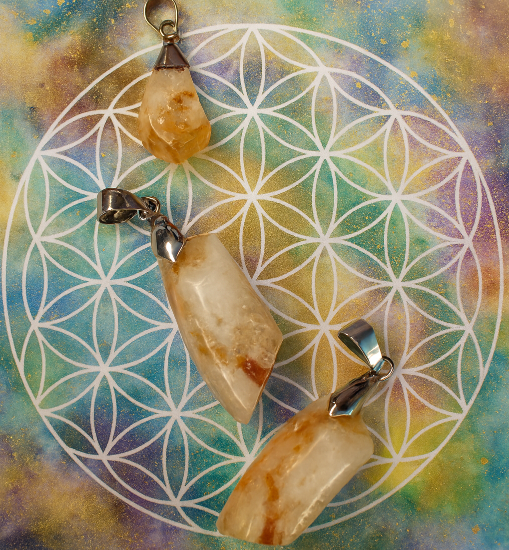 Citrine naturelle - pendentif pour animaux