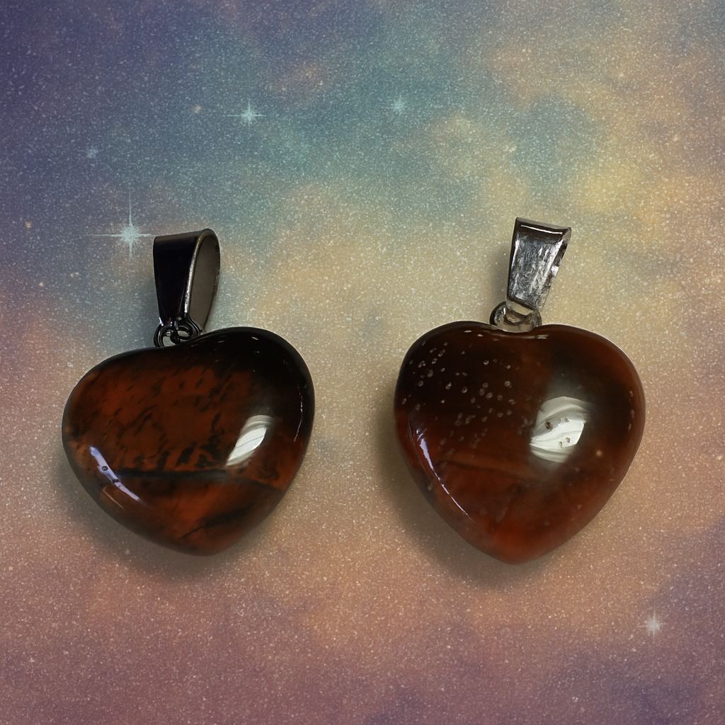 oeil de tigre - Pendentif en coeur pour animaux