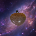 Quartz fumé - Pendentif grand coeur pour animaux