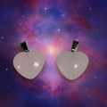 Quartz rose - Pendentif en coeur pour animaux