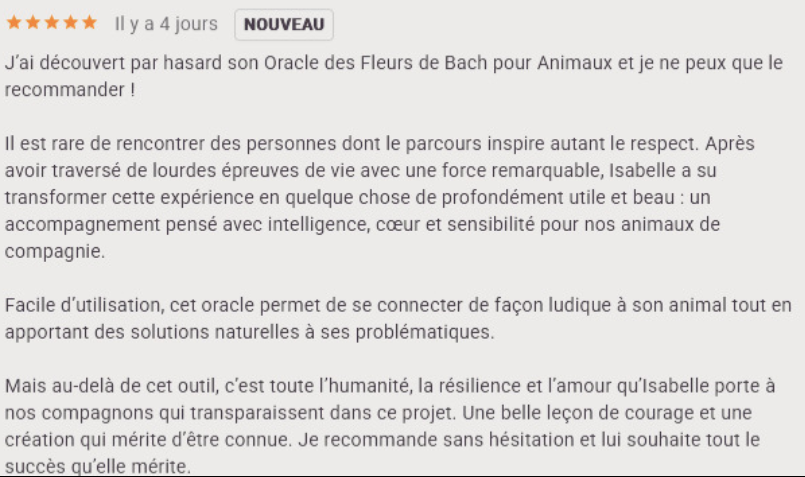 Oracle des Fleurs de Bach pour animaux