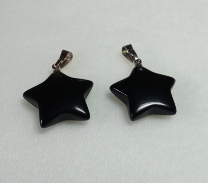 Obsidienne - Pendentif en étoile pour animaux